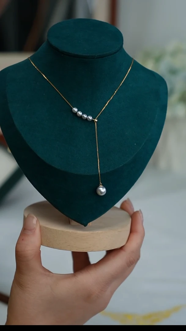 【闪购商品】海水珍珠项链18K金镶嵌项链 4-8mm