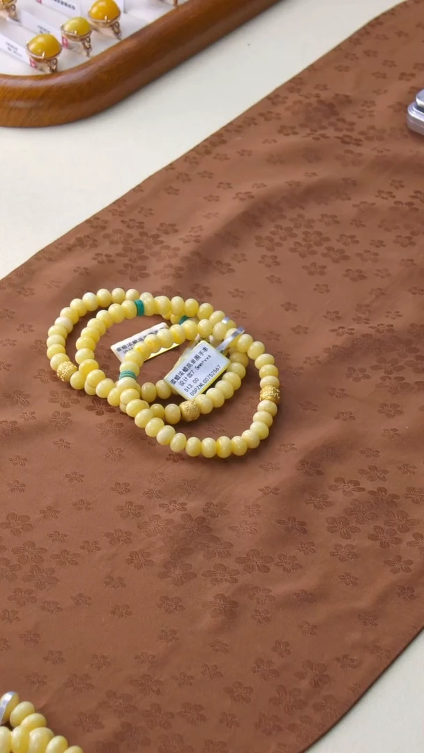 未镶嵌颈饰蜜蜡闪31（算盘珠浓蜡高设计款7.5mm左右多样性发其一）