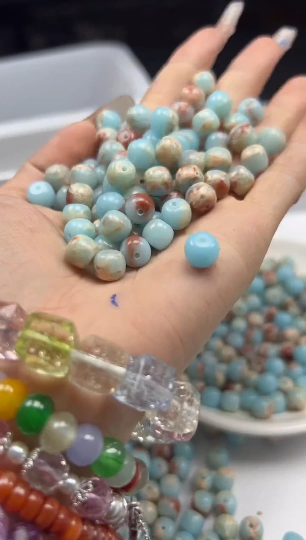 玛瑙/玉髓颈饰未镶嵌w2279寿山石老型8mm*30颗