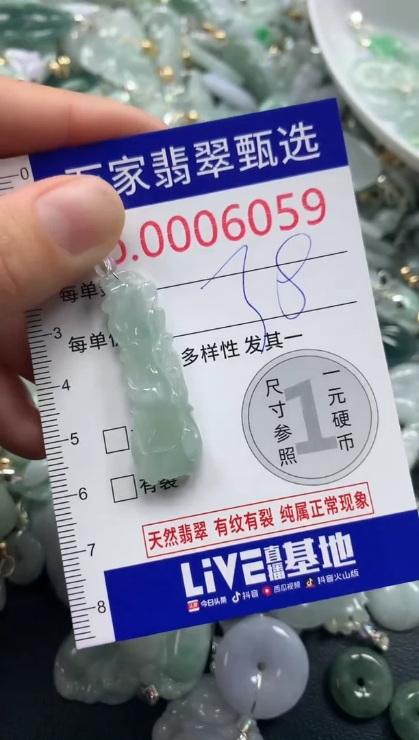 吊坠(不含链)未镶嵌翡翠6059