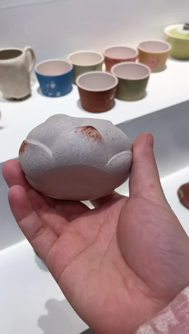 【闪购商品】紫砂茶壶花花杯子