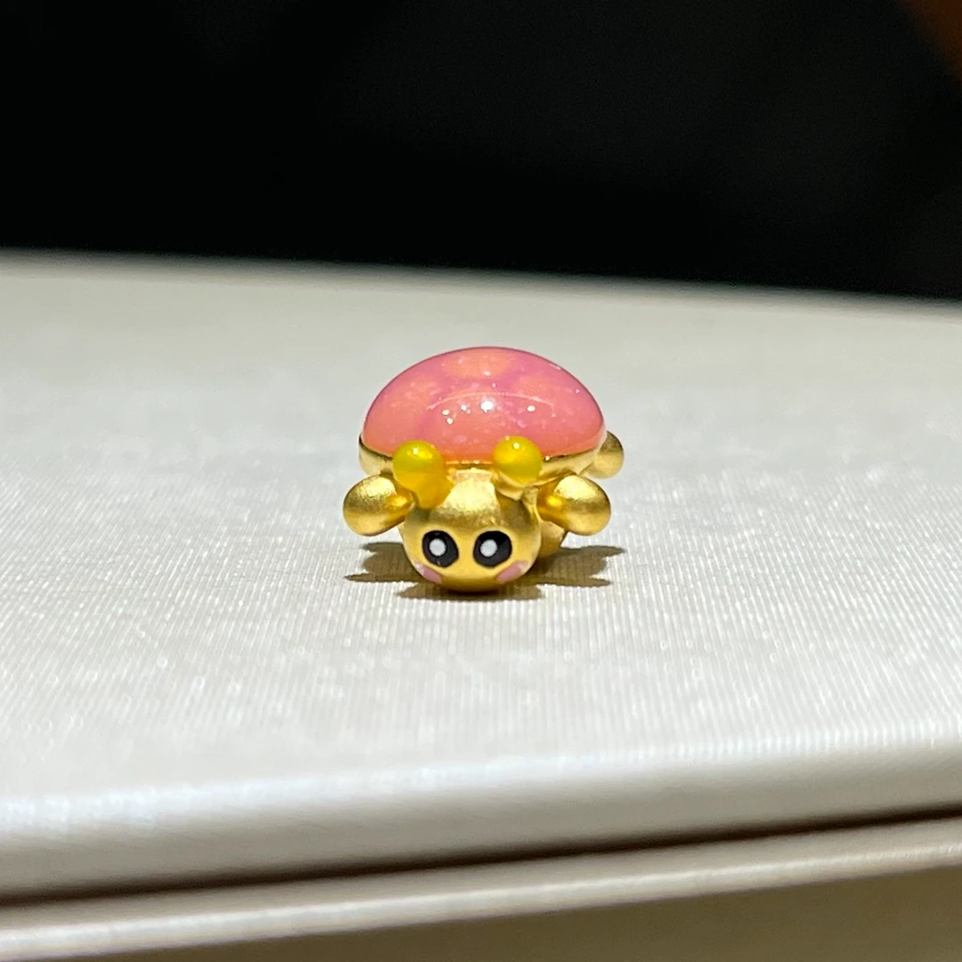 明牌珠宝楼哥甄选足金999 珐琅乌龟多样性发货约卡9.6*12.3*7.6mm
