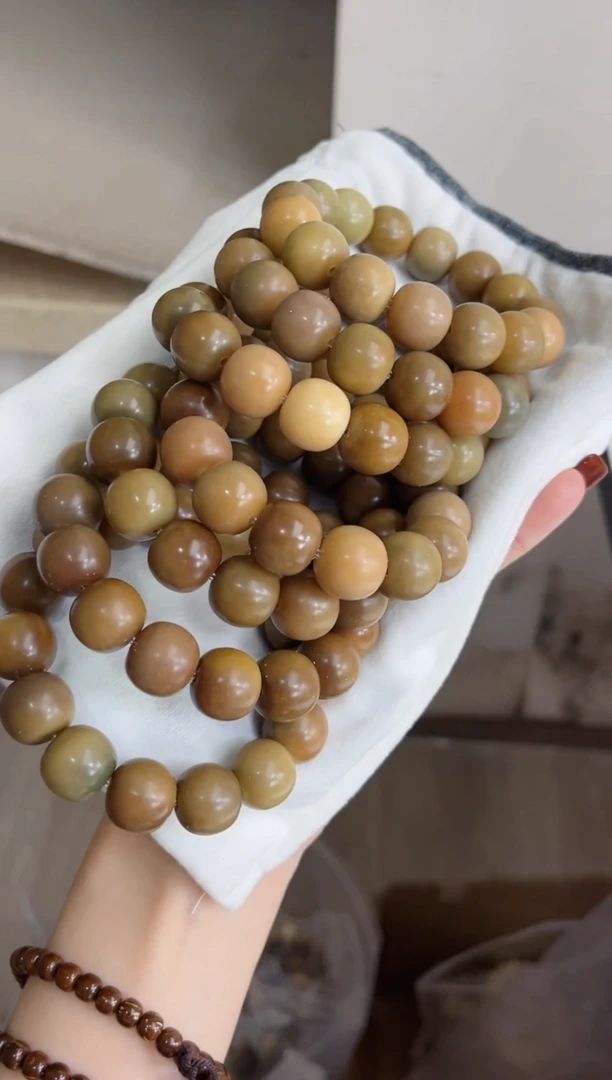 手串菩提根/象牙果s56干磨苹果14*15mm瑕疵不补
