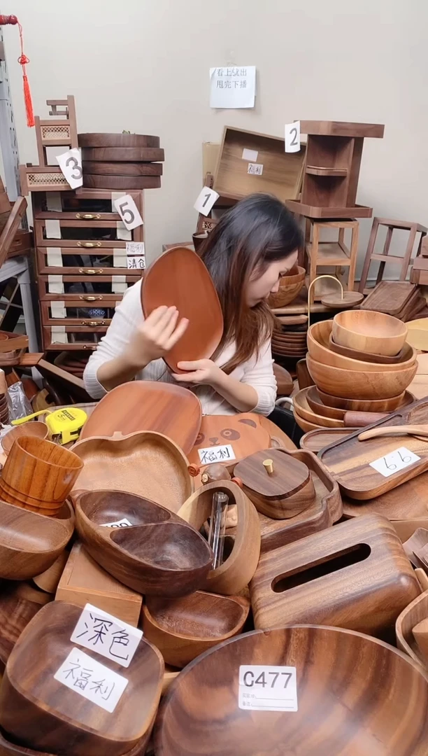 木 乌檀木异形盘30*20*2cm