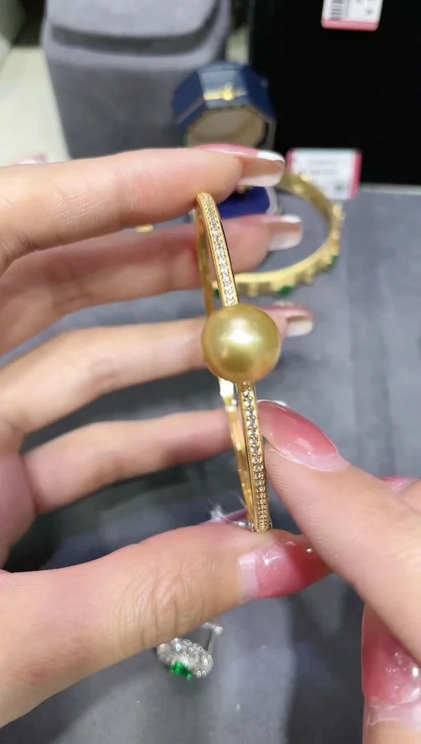 【闪购商品】海水珍珠手镯18K金镶嵌·