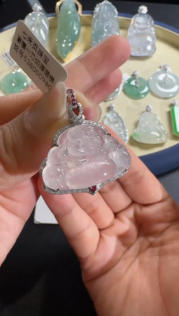 【闪购商品】翡翠颈饰18K金镶嵌【源头工厂】钻石镶嵌