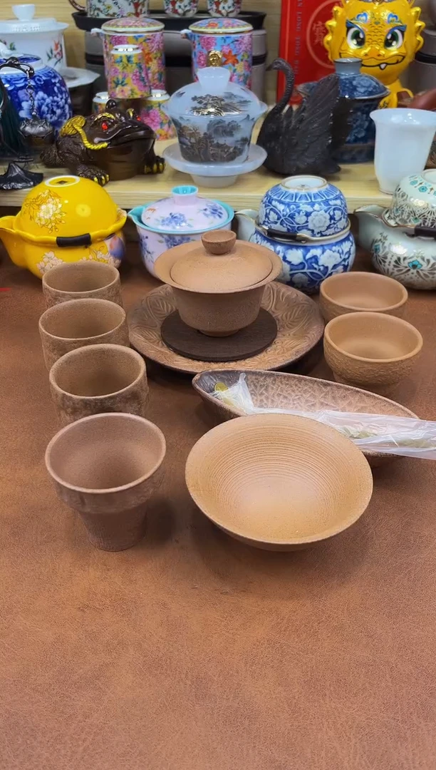 陶瓷茶具摆件旅行套组