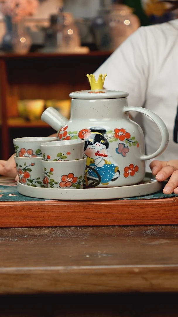 摆件夏日专享福利可乐杯凉水壶咖啡杯茶具（釉下彩）