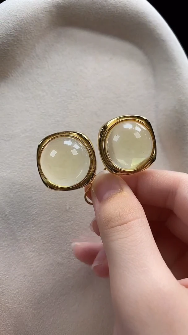 琥珀未镶嵌耳饰耳环耳环