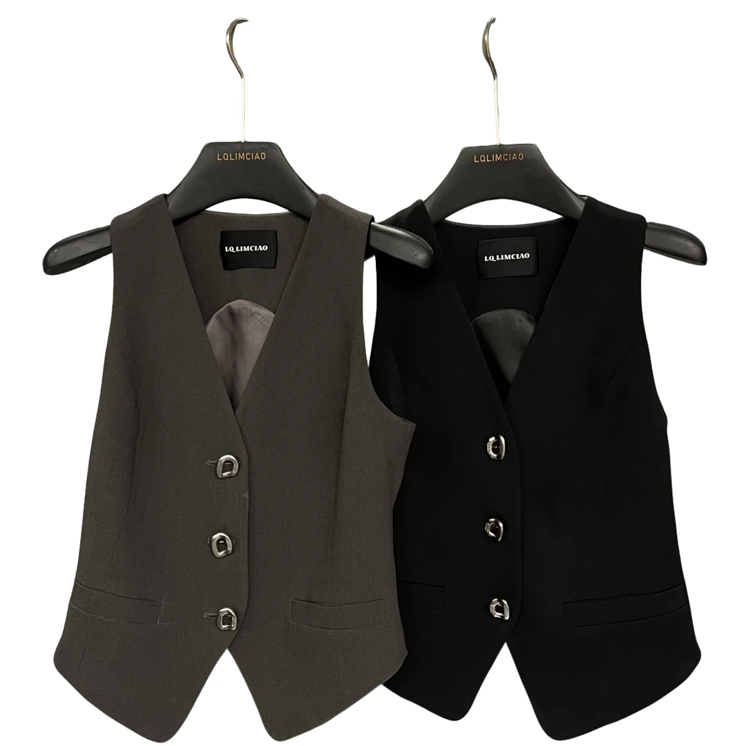 【福利】设计师高定款扣子时尚背心马甲03018