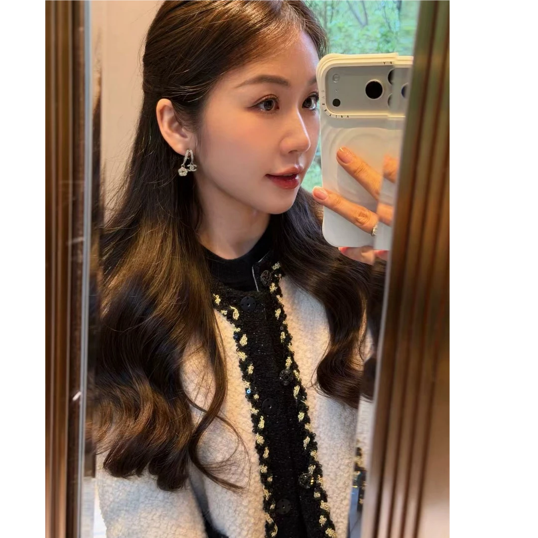 Syna希娜 长日流痕 撞色织带光泽细腻感绵羊毛小香外套