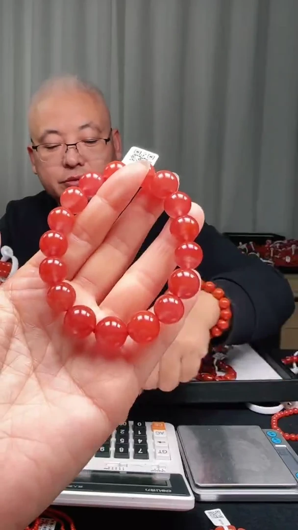 未镶嵌多样性发一件南红玛瑙11mm保山圆珠单圈 冰红