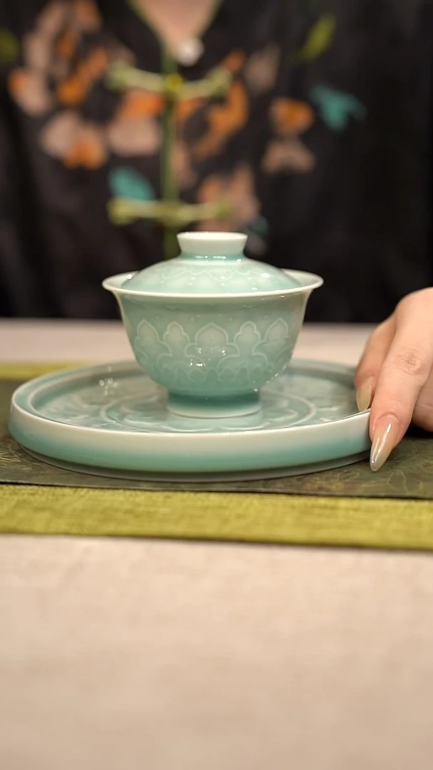 摆件韩****箫宝相系列 二才盖碗+壶承