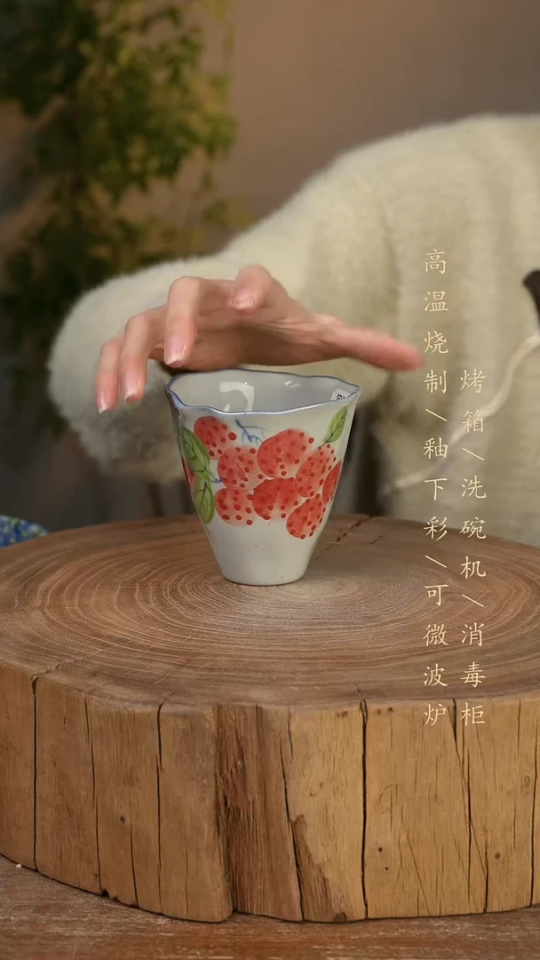 碗瓷景德镇手工手绘高温瓷釉下彩