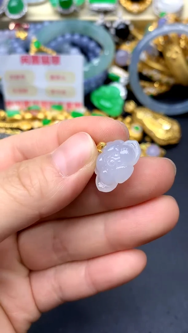 颈饰18K金镶嵌翡翠177 -中国好珍宝