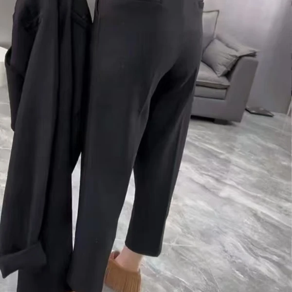 09-直筒烟管裤显瘦西装哈伦裤弹力休闲裤