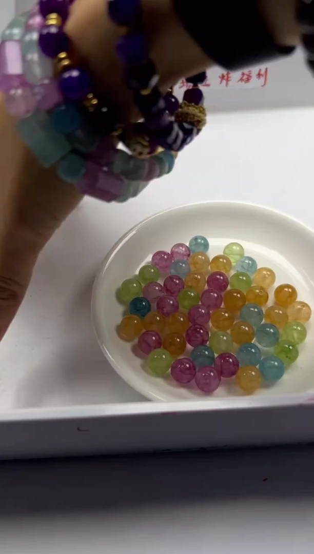 未镶嵌颈饰碧玺w2509彩虹碧玺10mm*20颗