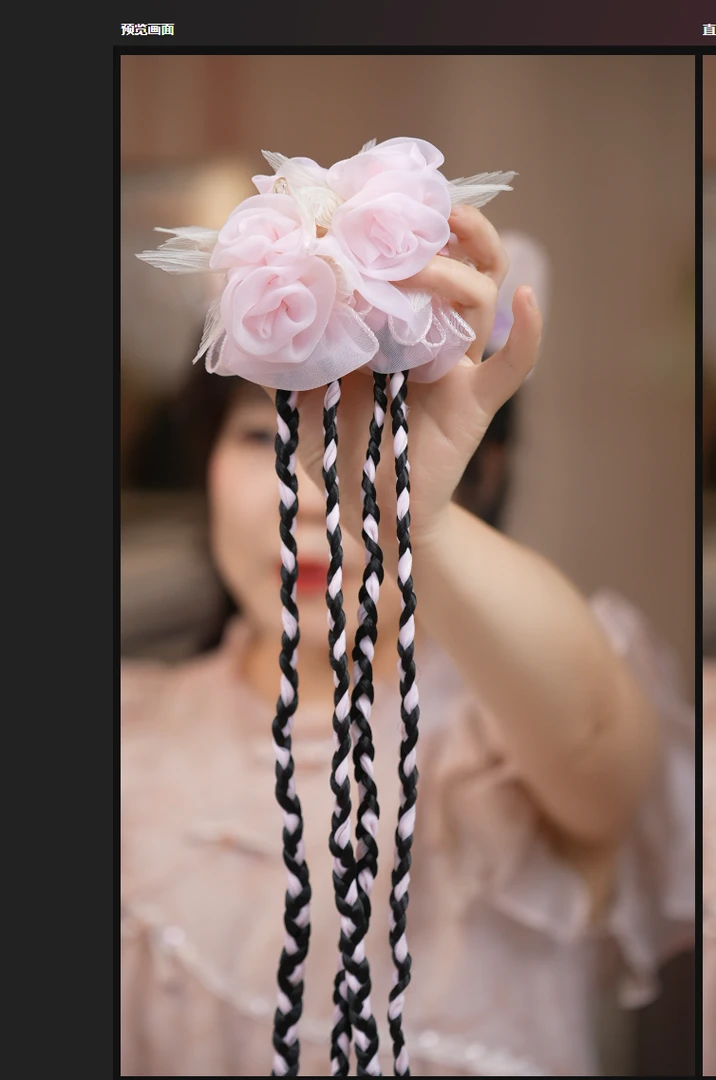 饰阿梁【上新价】3834粉色辫子抓夹头饰儿童小女孩发夹发饰可爱甜美