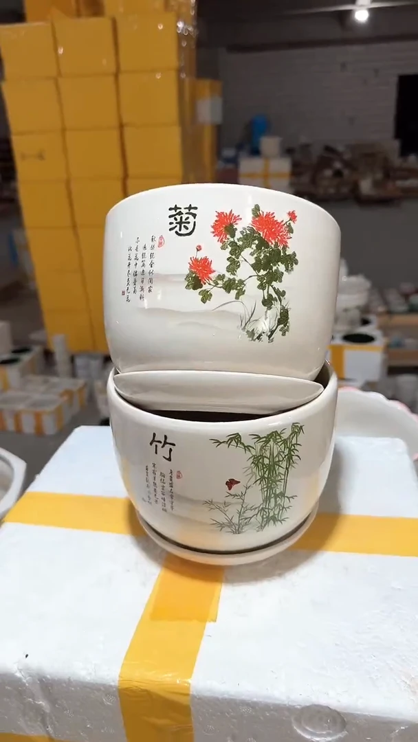 高温陶瓷花盆+17-12
