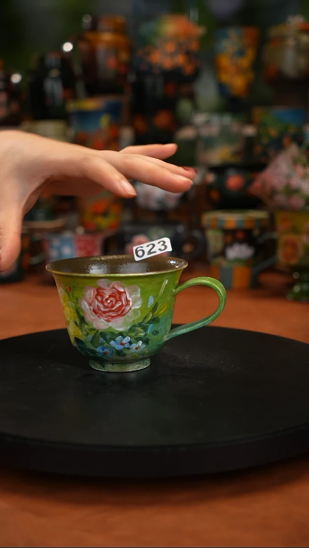 紫砂油画釉下彩手 绘623
