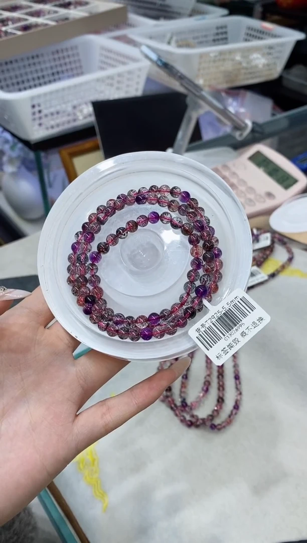 【闪购商品】水晶手串未镶嵌t2925超七多圈5.5mm