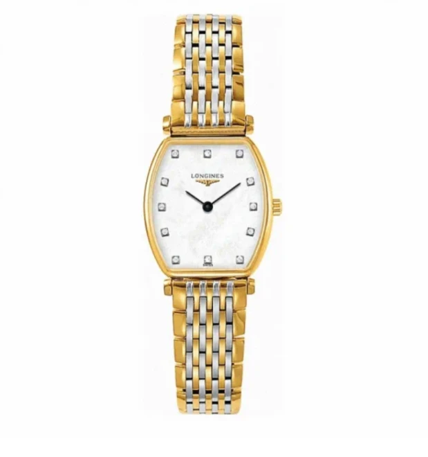 99新 Longines/浪琴 酒桶22.2*24.5盘间黄金/石英/公价13000 HZ