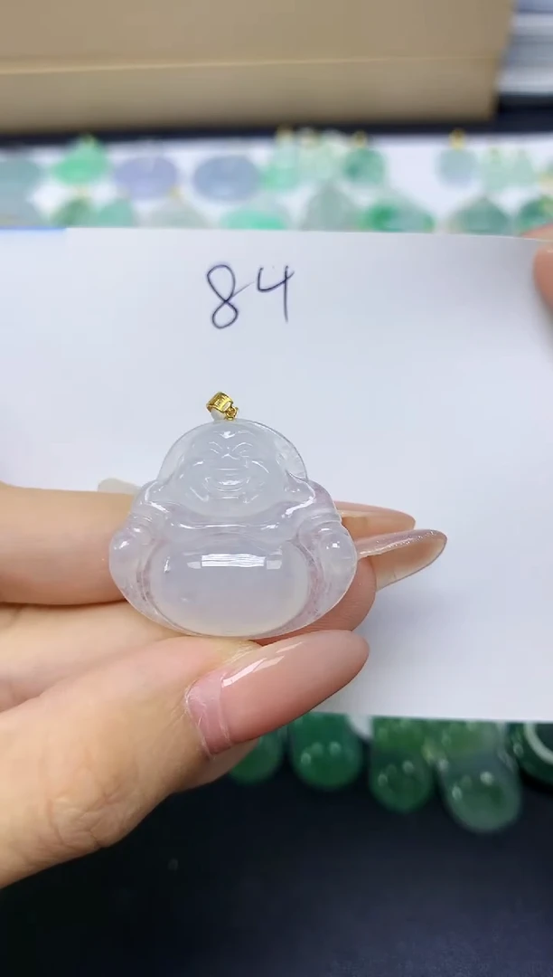 颈饰18K金镶嵌翡翠天然缅甸A货翡翠百元以上9元证书费自理