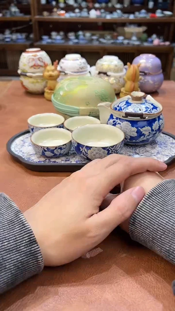 真的很便宜会开片的旅行茶具