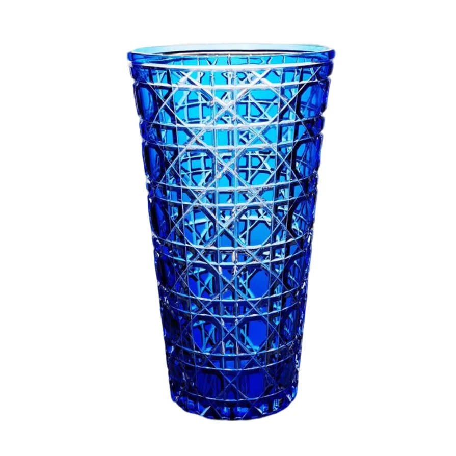 【奇居】蔚蓝手工刻花中号花瓶#F21018-2