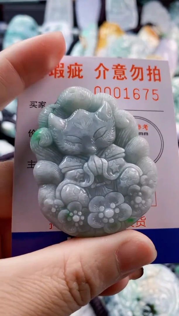 翡翠未镶嵌吊坠(不含链)1