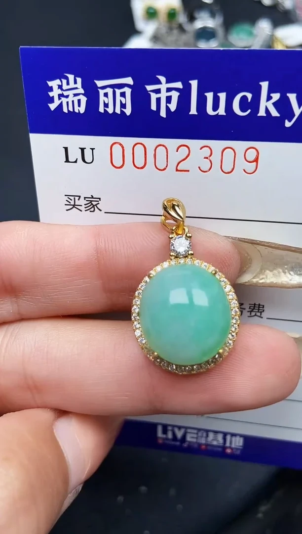 【闪购商品】翡翠颈饰银S925镶嵌2309