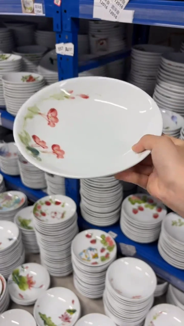 瓷片景德镇手绘釉中彩（食品级）圆深盘