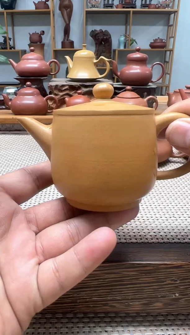 原矿黄金朱泥全手 微瑕汉瓦 120cc