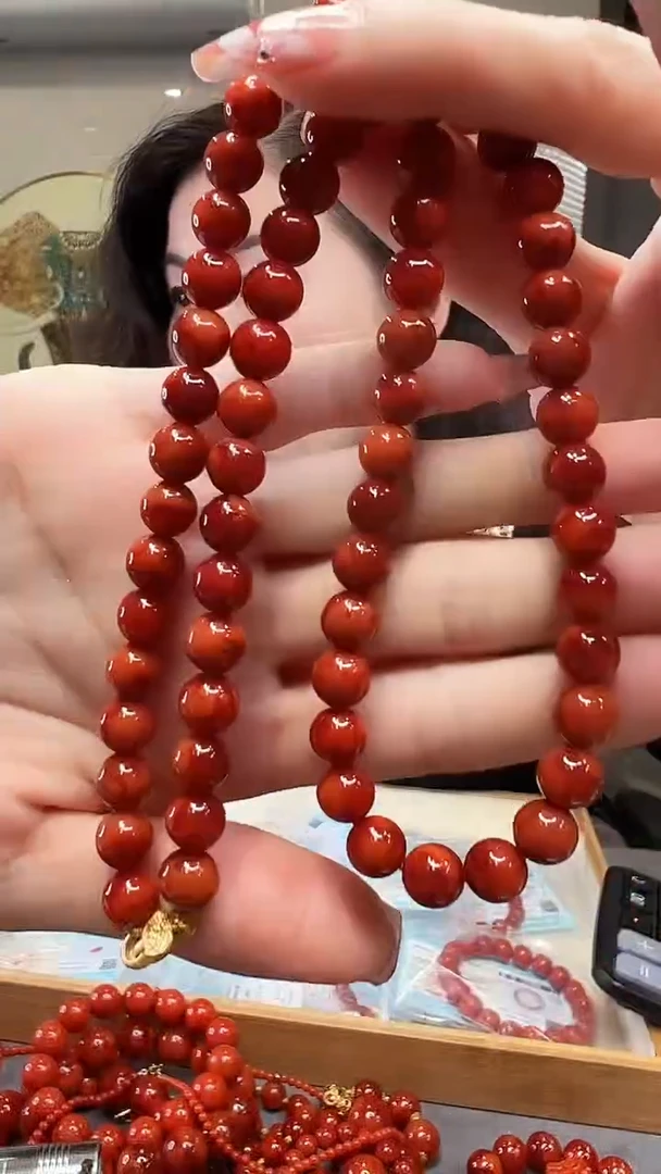 【闪购商品】南红玛瑙项链未镶嵌8mm