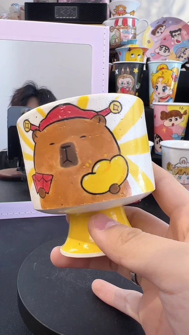 【闪购商品】摆件纯手工手绘陶瓷小杯杯