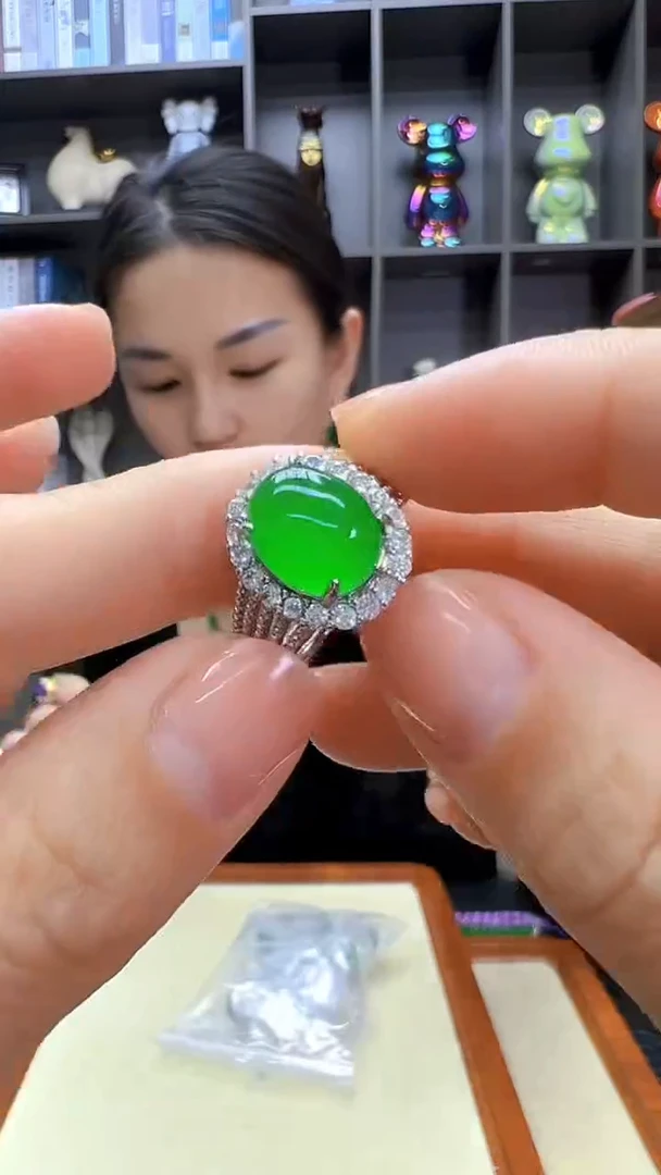 翡翠银S925镶嵌颈饰丹丹diy劲饰