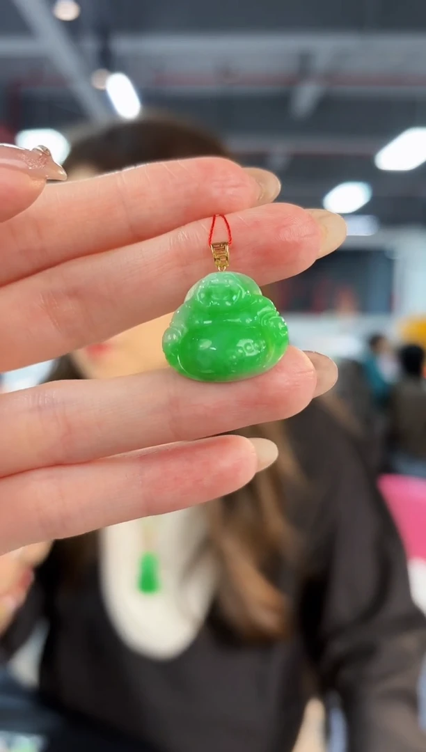 【闪购商品】翡翠颈饰18K金镶嵌缅料A货/支持复检/一件