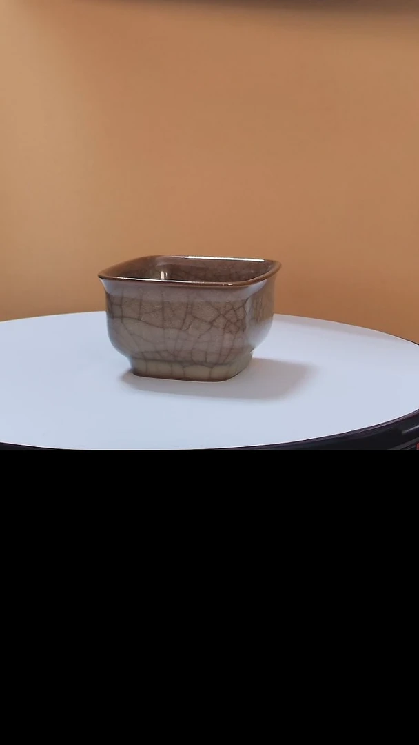 【闪购商品】主人杯传世哥窑四方主人杯礼盒装