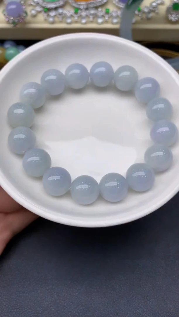 未镶嵌手串翡翠46-雪姐翡翠天天见