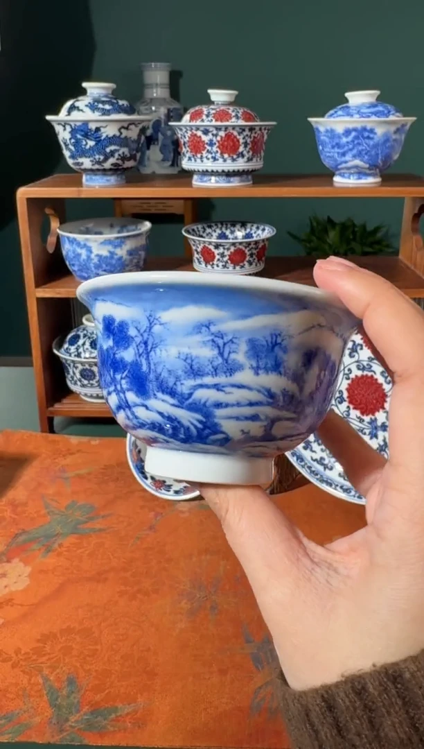 【闪购商品】杯云山片玉内外满工雪景压手
