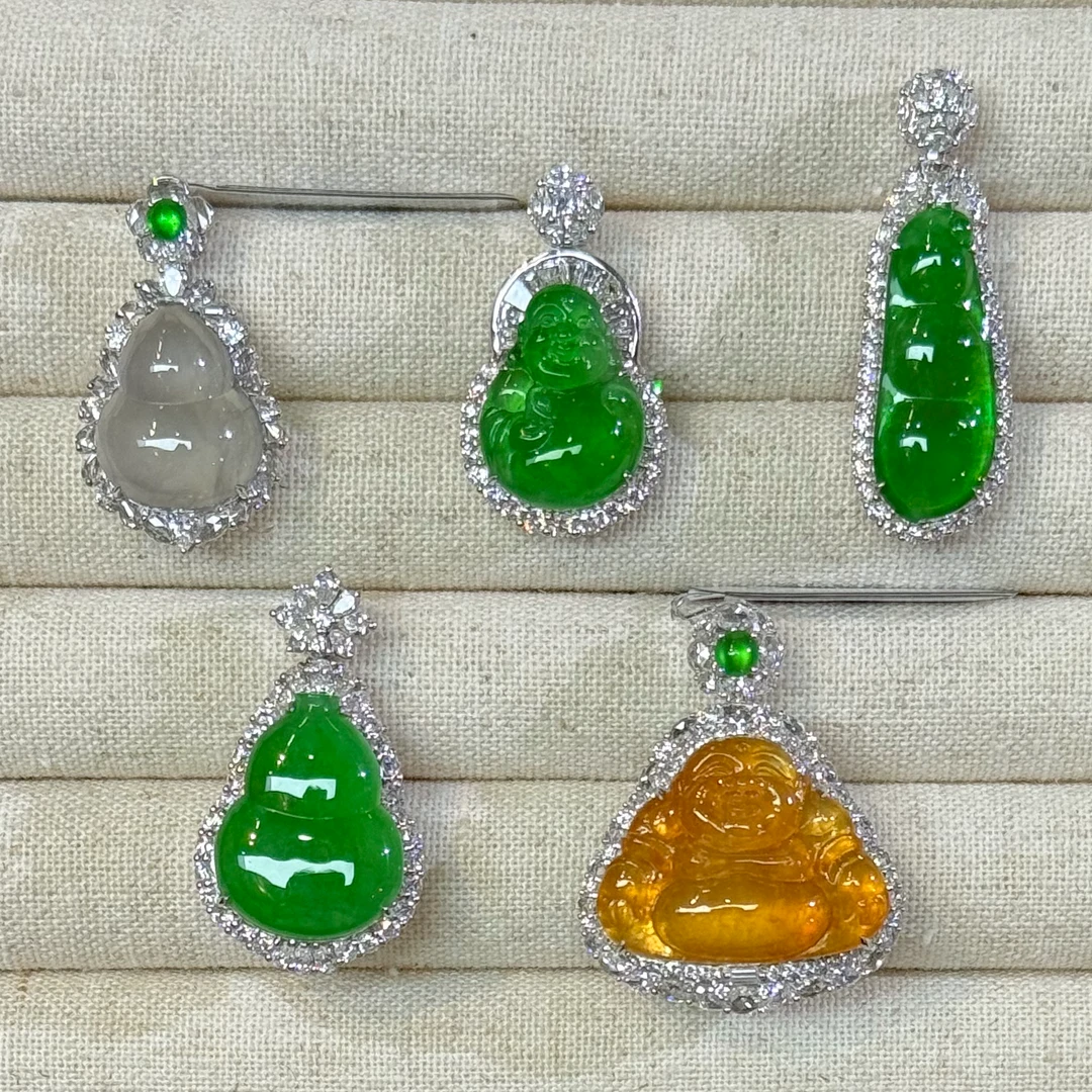 翡翠吊坠-18K金-CC54-多样性发一件-JM|CXQ21