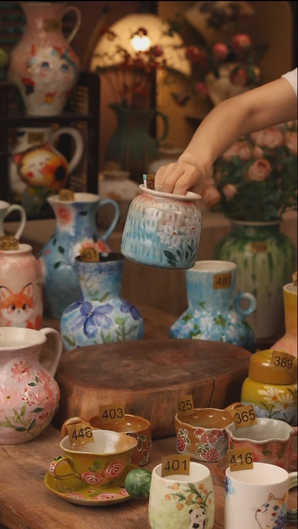 陶瓷景德镇设计师手作花器摆件侘寂风136