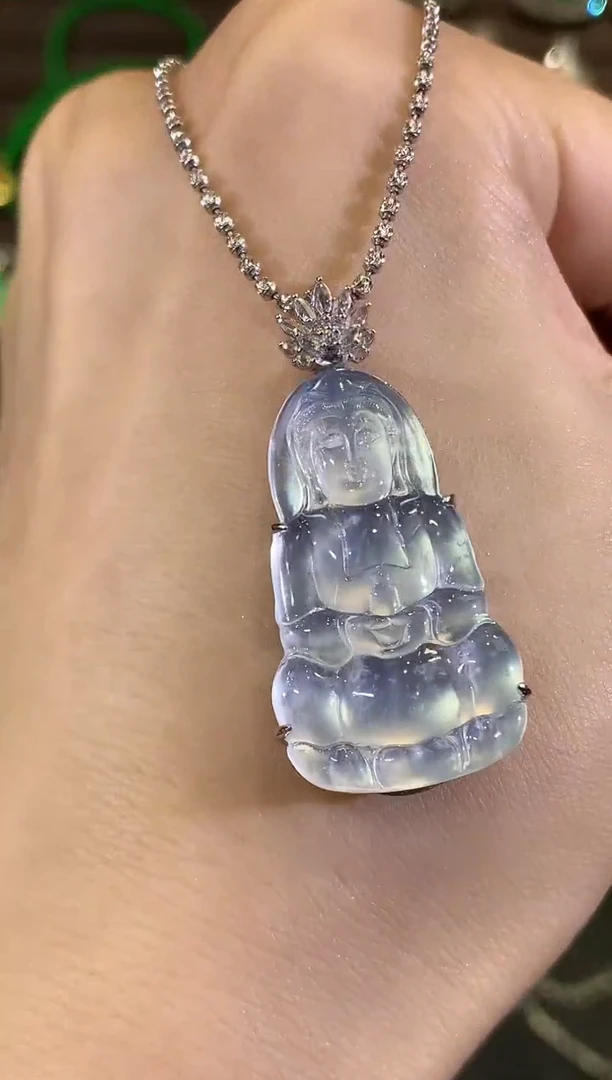 吊坠(不含链)18K金镶嵌翡翠B209