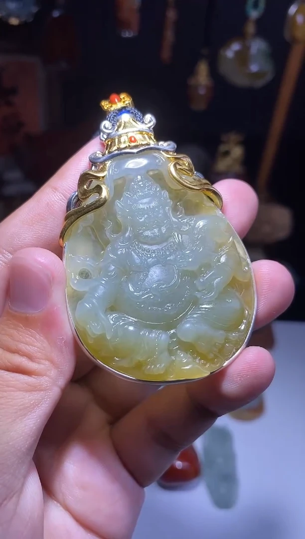 颈饰银S925镶嵌翡翠望***楼翡翠