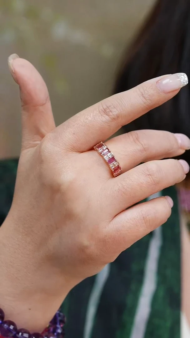 【闪购商品】碧玺戒指银S925镶嵌006戒指