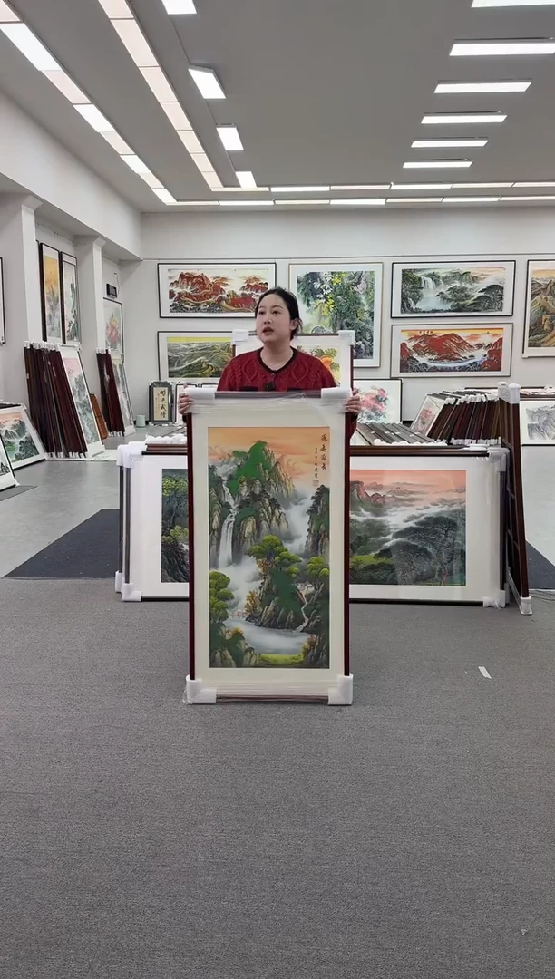 国画手绘玄观   源远流长   125*65