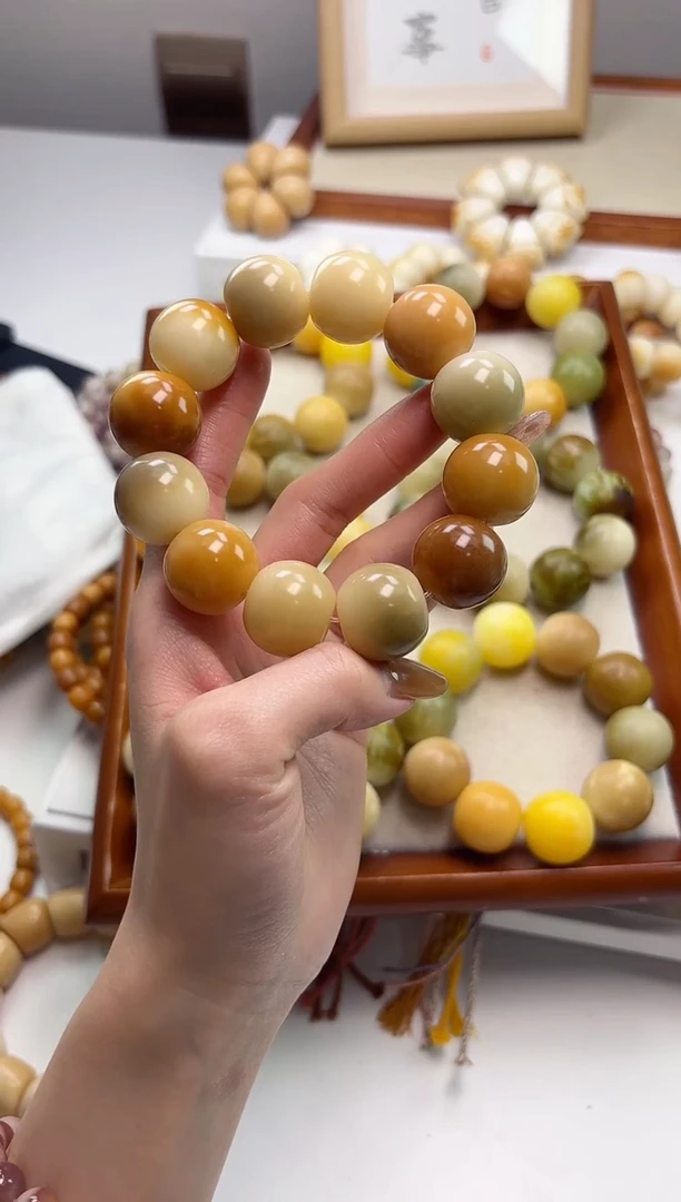 手串菩提根/象牙果哈****A沐c13干磨溏心苹果19*20mm手串瑕疵不补