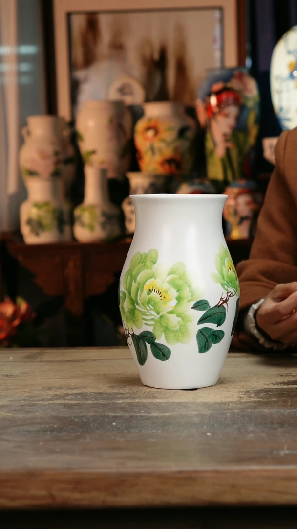 【闪购商品】瓷片景德镇纯手工釉下彩精品花瓶