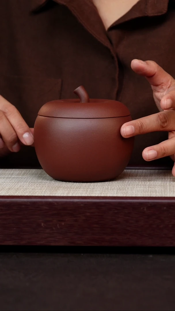 茶杯紫砂底槽清苹果杯