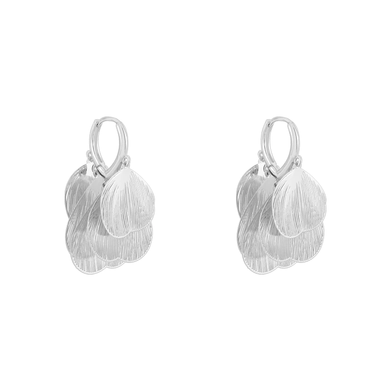 铜合金耳饰 银色镂空蝶翼流苏耳环精致高级感耳扣2025新款耳钉女